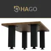 HAGO24 Tischbeine Set 4 Stück Möbelfuß Stahl Schwarz 8x8cm Produktbild-Vorschau 9