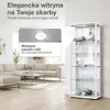 K-Möbel witryna szklana stojąca w kolorze białym (176x67x33 Podgląd zdjęcia produktu 5