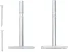 Two metal shelf brackets and two screws on a white background. Produktbild-Vorschau