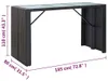 vidaXL 7-tlg. Gartenbar-Set mit Auflagen Poly Rattan Produktbild-Vorschau 7