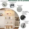 Armadio in vetro con illuminazione a LED, 2 ante con Anteprima dell’immagine prodotto 5