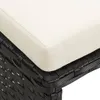 vidaXL Gartenhocker 4 Stk. mit Kissen Schwarz Poly Rattan Produktbild-Vorschau 8