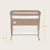 A product shot of a baby crib/bed with dimensions indicated. Náhľad obrázku produktu