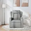 vidaXL Sedia da massaggio in tessuto grigio chiaro Anteprima dell’immagine prodotto 3