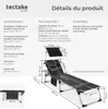 Chaise longue en aluminium Lorella, rembourrée et pliable - Voir les images du produit 6