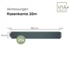 UNUS® Rasenkante Metall Beeteinfassung 20m x 14cm Anthrazit Produktbild-Vorschau 6