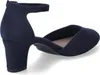 Tamaris Damen Pumps Fesselriemen Blockabsatz samtige Haptik Produktbild-Vorschau 35