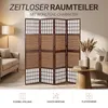 Homestyle4u Paravent Raumteiler 4 teilig Faltbar Blickdicht Produktbild-Vorschau 4