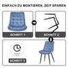An instructional image showing the steps to assemble a chair. Voir les images du produit