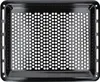 A black perforated baking tray is shown from a top-down perspective. Produktbild-Vorschau