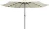 vidaXL Ombrellone con asta in metallo 390 cm bianco sabbia Anteprima dell’immagine prodotto 1