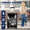 MuchoWow® Koffer Handgepäck Trolley Rollkoffer Kleine Produktbild-Vorschau 2