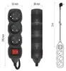 Prodlužovací kabel 3 m / 3 zásuvky / s vypínačem / černý / PVC / 1 mm2 Náhľad obrázku produktu
