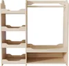 A light wood-colored children's wardrobe with a hanging rod and four shelves. Anteprima dell’immagine prodotto