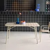 Tavolo da giardino pieghevole in metallo 6 posti, 140cm, Anteprima dell’immagine prodotto 4
