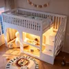 Flieks Etagenbett 90x200cm mit Led, Kinderbett Hausbett mit Produktbild-Vorschau 3