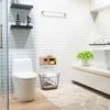 Relaxdays Wandregal Walnuss 2 herausnehmbare Körbe, Produktbild-Vorschau 2