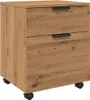 A mobile filing cabinet with two drawers and wheels. Podgląd zdjęcia produktu
