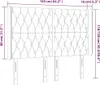 Kopfteil mit Ohren Dunkelblau 163x16x118/128 cm Samt Produktbild-Vorschau 9