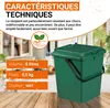 Garantia Seau8 litres PoubelleLxlxH 20x24x30 cm Couvercle Voir les images du produit 7