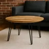 regalik Table basse ronde en chêne Ø80 cm – pieds métal Voir les images du produit 9