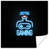 MuchoWow® Poster Neon - Text - Liebe spielen - Blau - Produktbild-Vorschau 1