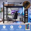 okwish Patrová postel 90x200 s psacím stolem, tyčí & Náhled obrázku produktu 3