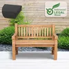 Gartenbank Teakbank DABEL - Holz Dunkelgrau 120x61x93 cm | Produktbild-Vorschau 6