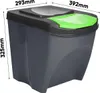 Prosperplast 3er Mülleimer-Set Anthrazit Kunststoff, Produktbild-Vorschau 2