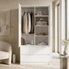 Armoire Novela, blanche, 2 portes | Armoire de chambre Voir les images du produit 6