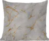 MuchoWow® Outdoor Kissen - Marmor - Weiß - Gold - Abstrakt Produktbild-Vorschau 1