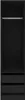 An empty, open black wardrobe with a hanging rod and three drawers at the bottom. Anteprima dell’immagine prodotto