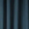 A close-up view of a textured blue fabric, likely a curtain, showing vertical folds and a woven pattern. Produktbild-Vorschau