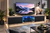 TV skrinka, 120 cm, Imitácia dreva Sonoma, čierna, predná Náhľad obrázku produktu 1