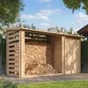 TIMBELA M205 - Casetta da giardino in legno con porta legna Anteprima dell’immagine prodotto 7