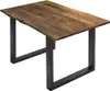 Esstisch Baumkante massiv Akazie Nussbaum 100 x 70 schwarz Produktbild-Vorschau 3