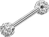 Frauen Strass Zunge Nase Nippel Ring Ohrstecker Körper Produktbild-Vorschau 1