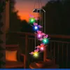Hängende Solarlampe, LED-Schmetterlinge, Windspiel, 78 cm Produktbild-Vorschau 2