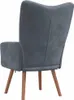 vidaXL Relax kreslo Dark Grey Velvet Náhľad obrázku produktu 4