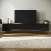 SONNI TV-Schränke Schwarz Hochglanz hängend holz 200 x 40 x Produktbild-Vorschau 1