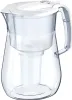 A clear studio shot of a white and transparent water filter pitcher. Podgląd zdjęcia produktu