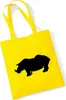 Huuraa Jutebeutel Nashorn Silhouette 10 Liter Yellow Produktbild-Vorschau 1