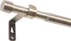 A close-up view of a single curtain rod with a bracket and a ring, isolated on a white background. Produktbild-Vorschau