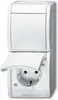 Busch-Jaeger 2601/6/20 EW-54, CEE 7/3, 2P+E, Weiß, IP44, Produktbild-Vorschau 2