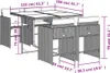 vidaXL 5-tlg. Garten-Essgruppe mit Kissen Grau Poly Rattan Produktbild-Vorschau 7
