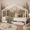 Homestyle4u Kinderbett 90x200 Hausbett Kinderhaus Holzbett Produktbild-Vorschau 3