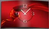 Abstrakt Seide rot Designer Wanduhr modernes Wanduhren Produktbild-Vorschau 6