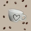 Moderne Keramik Espresso-Tassen 4er Set beige weiß rot grau Produktbild-Vorschau 4