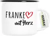 Huuraa Emaille Tasse Franke mit Herz 300ml Vintage Produktbild-Vorschau 1