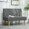HOMCOM 2 Sitzer Sofa, Couch mit Cord-Optik, Holzbeine für Produktbild-Vorschau 2